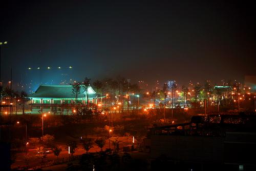송도국제도시 중앙(미추홀)공원 야경