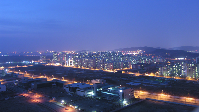 송도국제도시 2공구 야경 사진(사진)