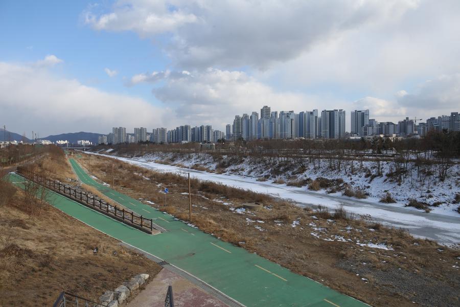 청라국제도시 청라국제도시역 부근 겨울 풍경(사진)